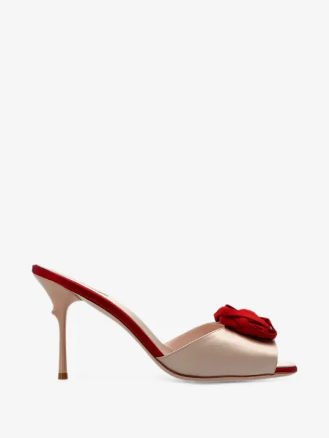 Roger Vivier mules con apliques florales