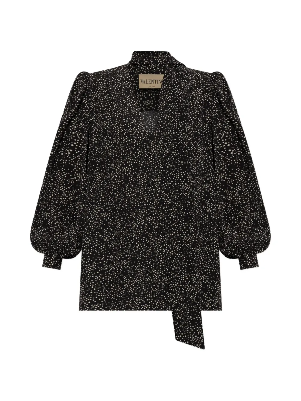 Valentino Garavani star-print silk shirt - Black