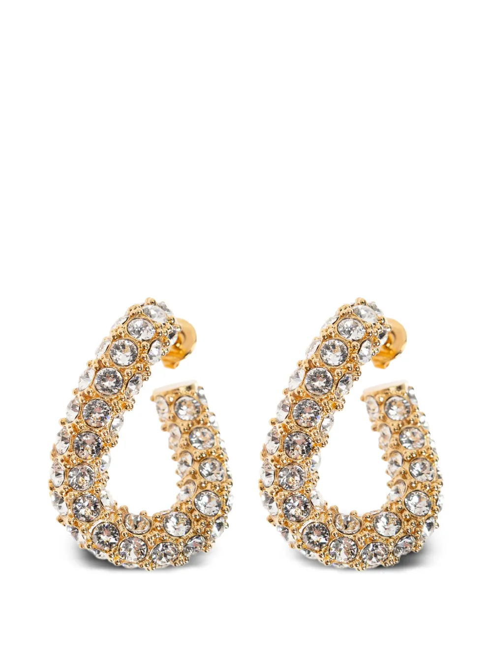 ISABEL MARANT Orecchini a cerchio con cristalli - Oro