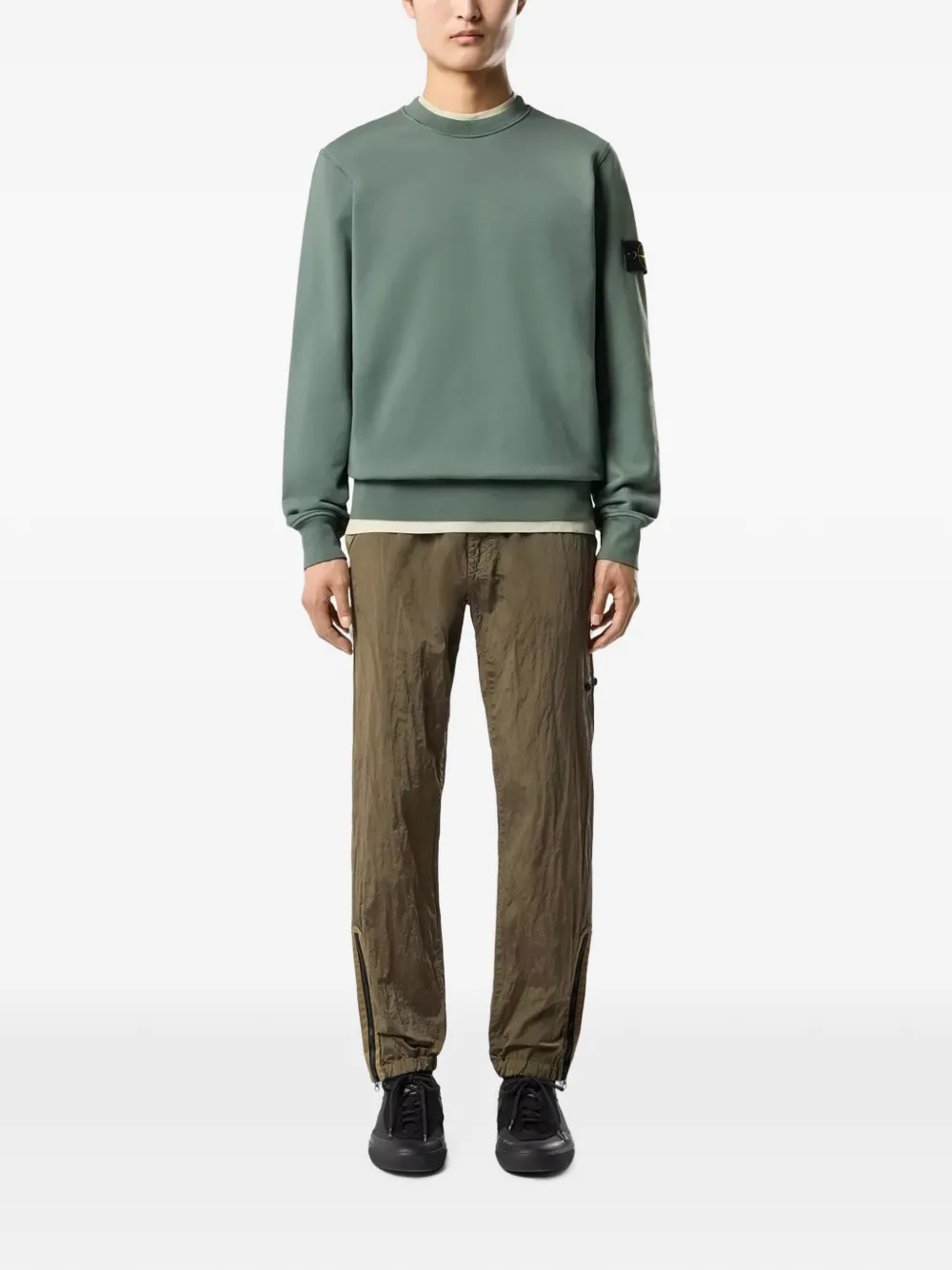 Stone Island Sweater met logopatch Groen