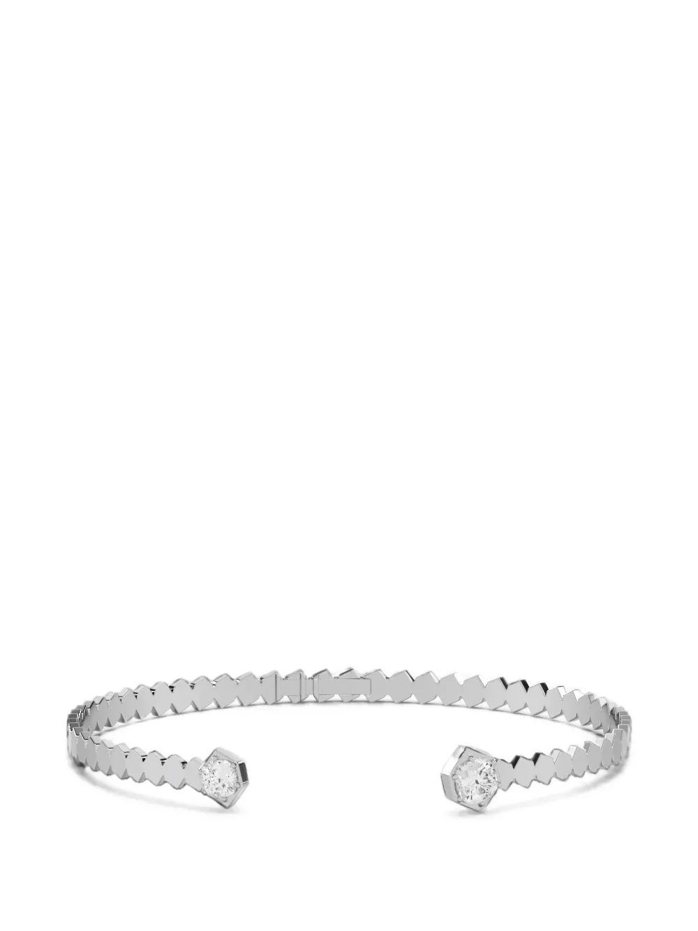 SOLO for diamonds diamond-embellished geometric necklace - Silber