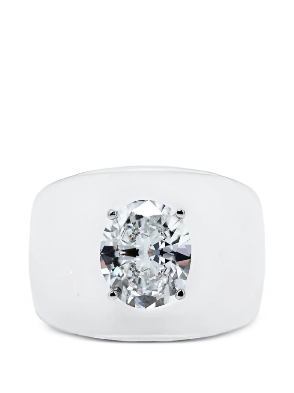 SOLO for diamonds Anello chunky con diamanti - Argento