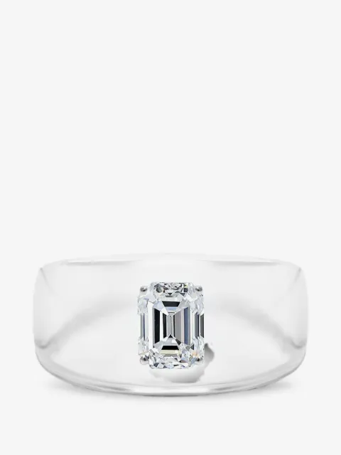 SOLO for diamonds emerald-cut diamond ring