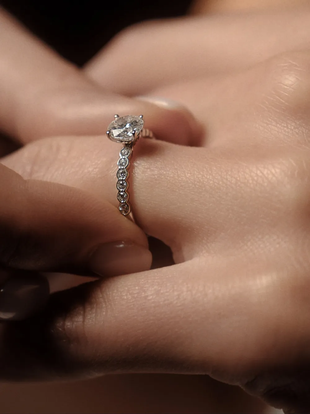 SOLO for diamonds diamond ring - Silber