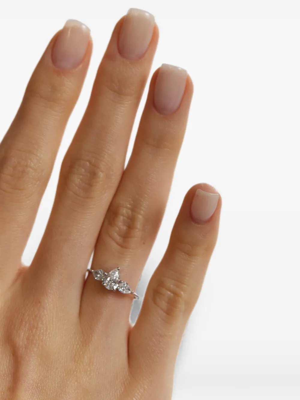 SOLO for diamonds x Karaya pear-cut diamond-embellished ring - Silber