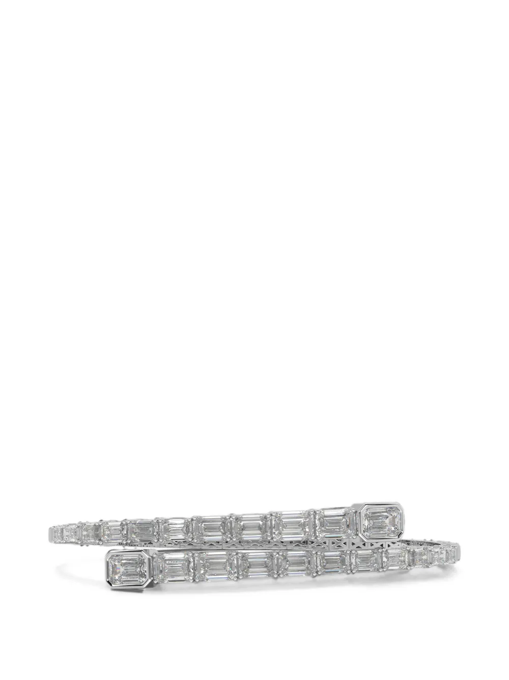 SOLO for diamonds diamond-embellished wrap bracelet - Silber