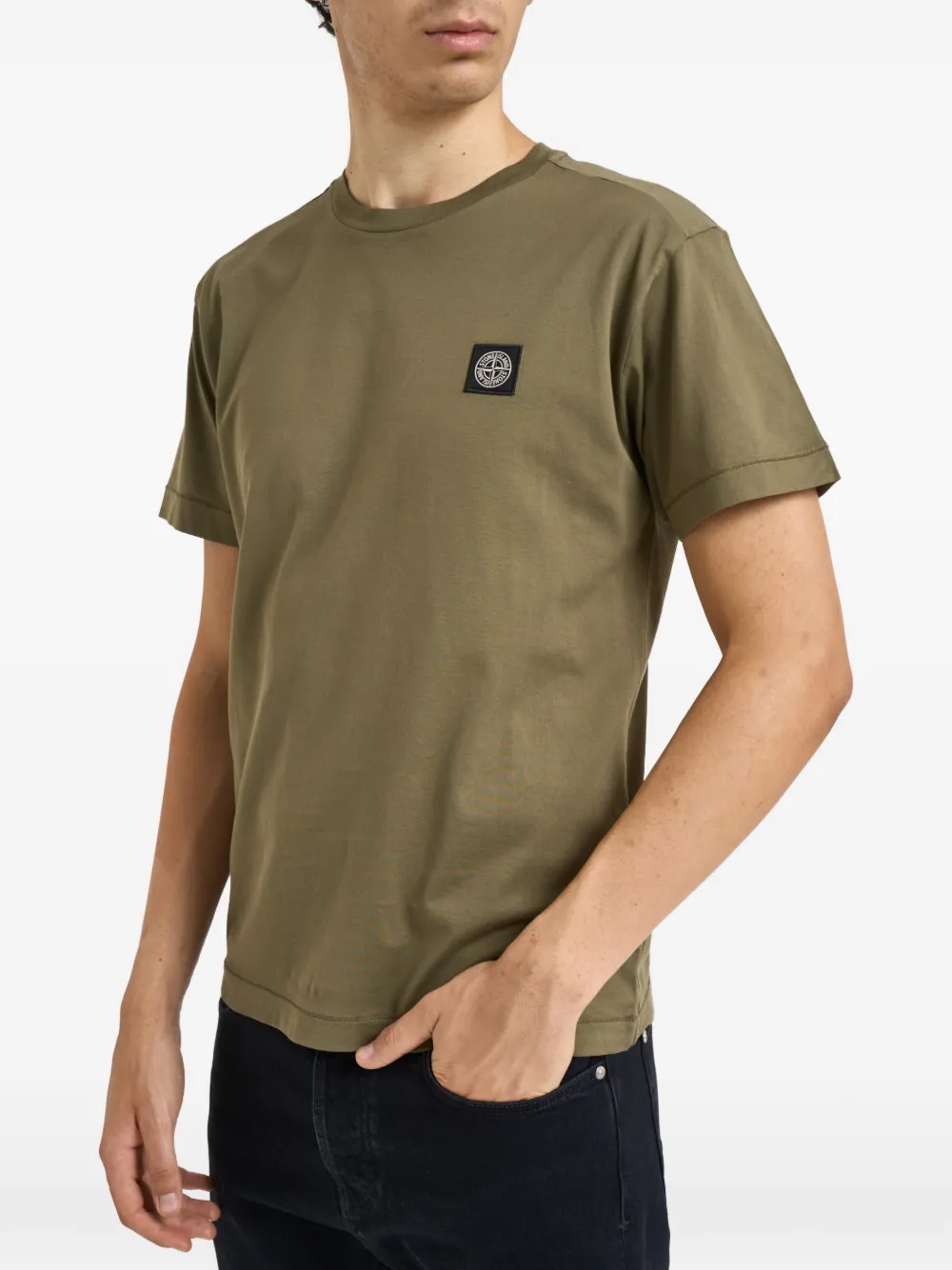 Stone Island 2100027 60 2 katoenen jersey Groen