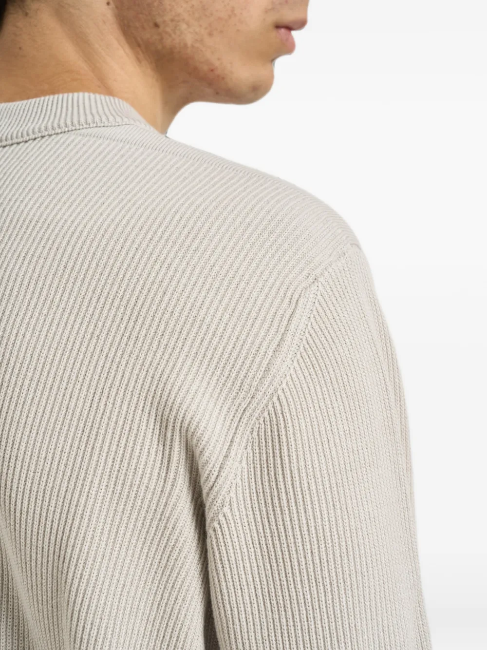 Stone Island Trui met logopatch Beige