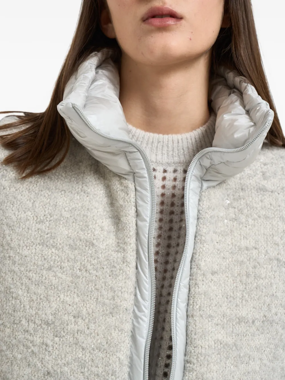 Herno Gilet met pailletten Grijs