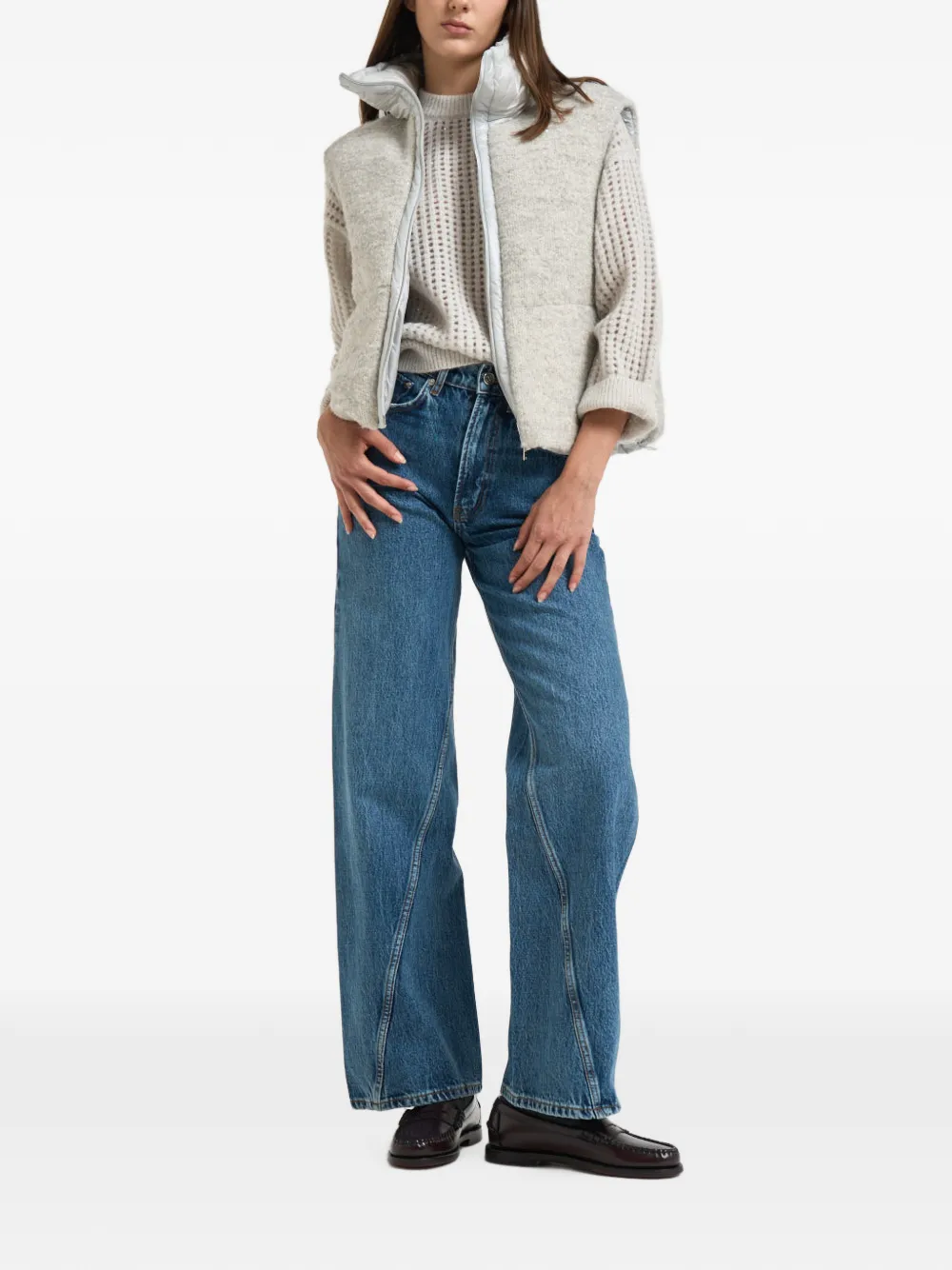 Herno Gilet met pailletten Grijs