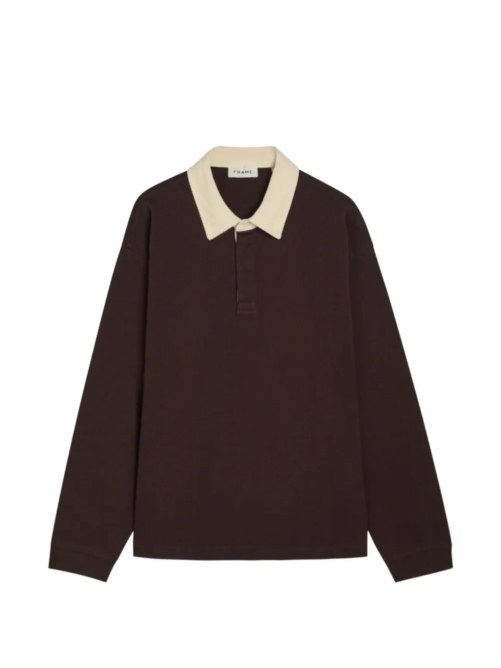 FRAME long-sleeve rugby polo shirt - Marrone