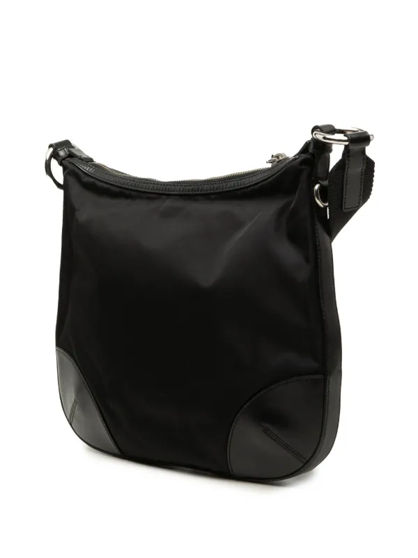 Prada Pre-Owned 2013-2026 Leather Trimmed Tessuto Zip Top