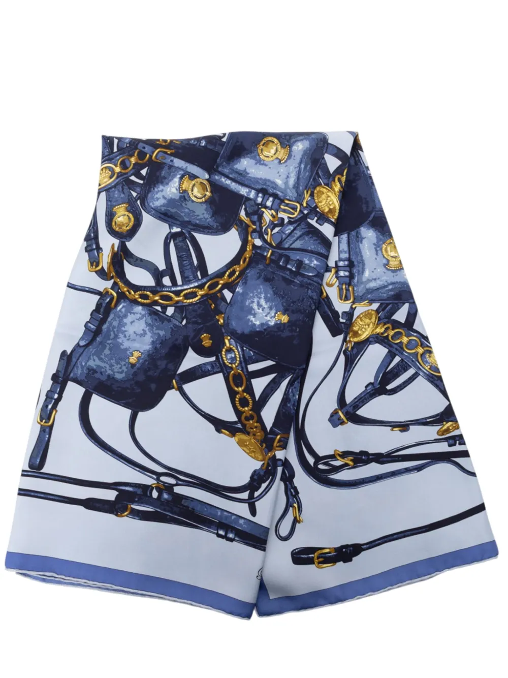 Hermès Pre-Owned 2000-2026 Brides Rebelles Silk Scarf 90 scarves - Blau
