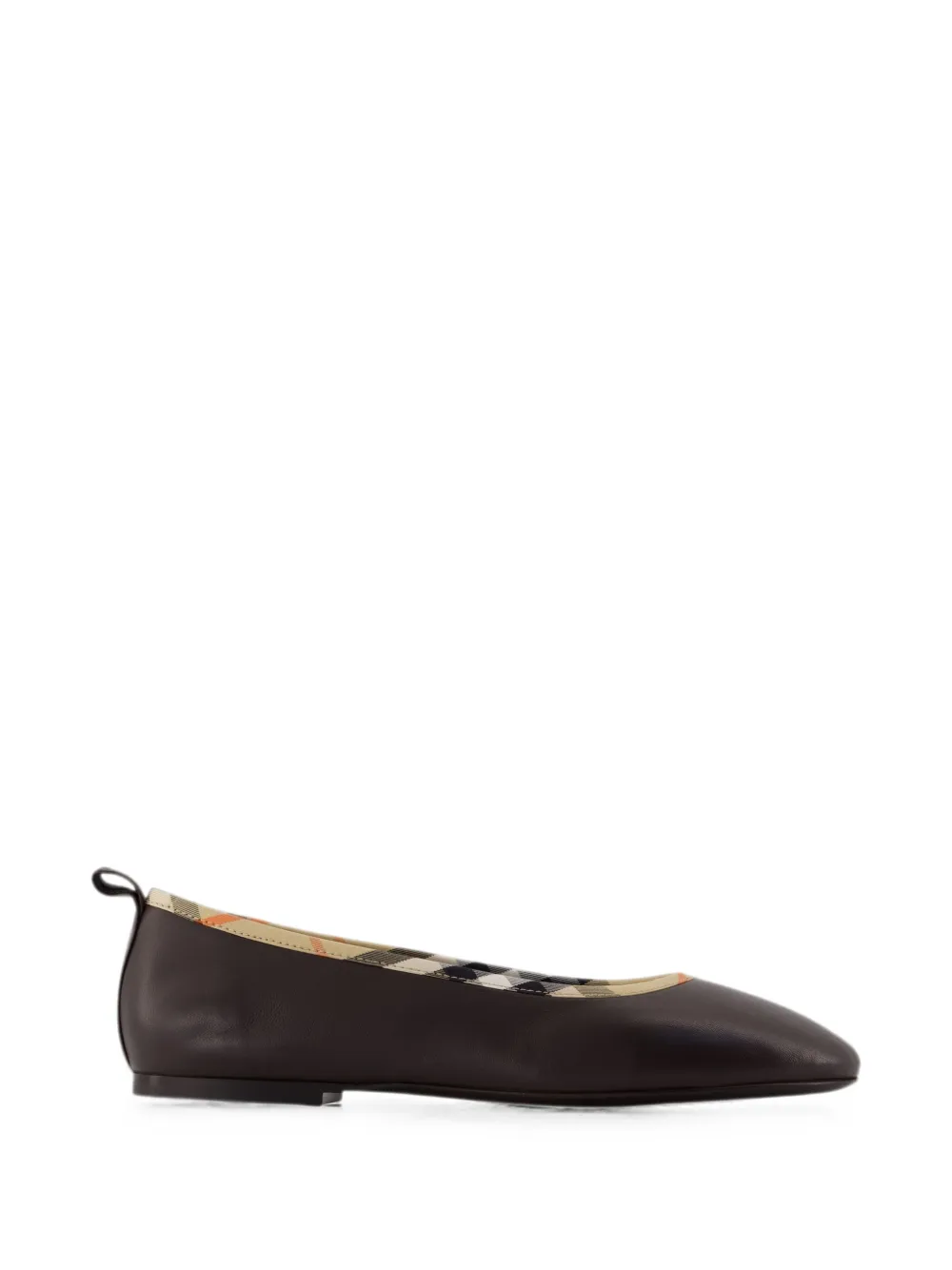 Burberry Robin Check-trim ballet flats - Marrone