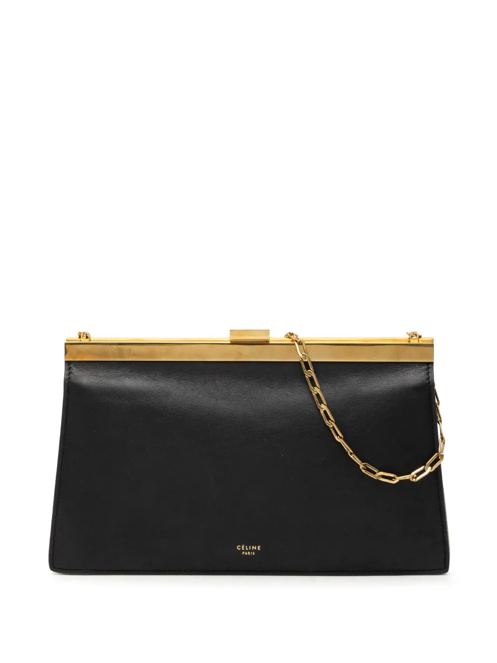 Celine Pre-Owned 2018 Small Smooth Calfskin Clasp shoulder bag - Nero