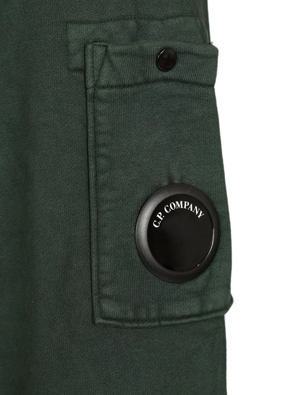 C.P. Company Fleece hoodie met Lens-detail Groen