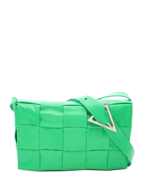 Bottega Veneta Pre-Owned bolsa crossbody Cassette de piel de napa en Intrecciato 2019
