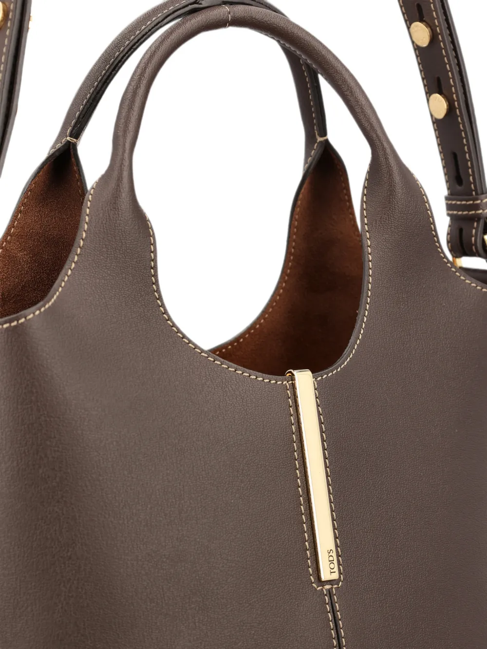 Tod's Shopper met logoplakkaat Bruin