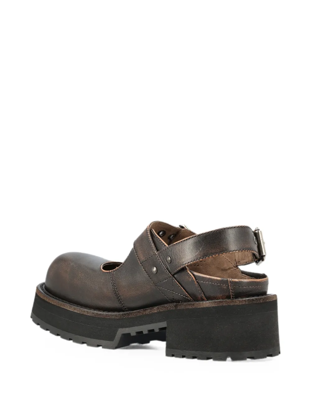 Balenciaga Venom leather mules Bruin