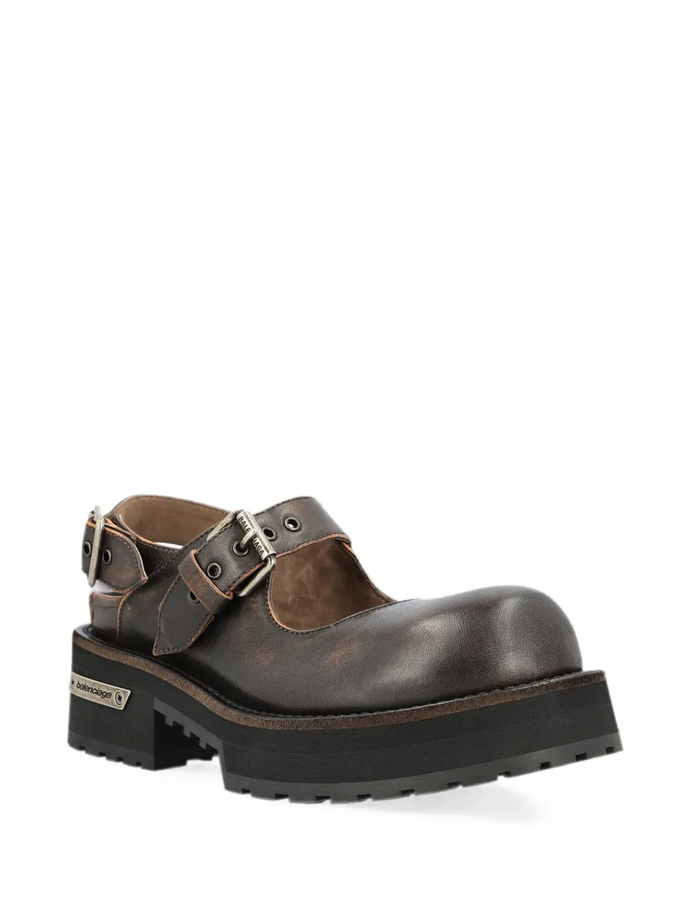 Balenciaga Venom leather mules Bruin