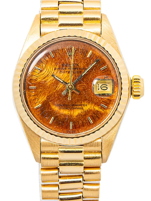 ladies gold rolex dress watch Datejust Fluted Bezel 26mm | Orange 24k gold pure gold rolex watches