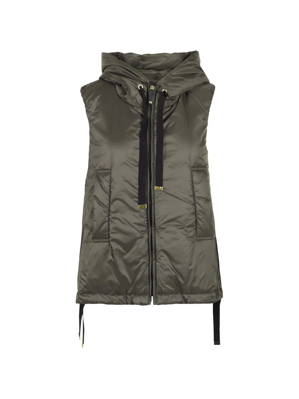 Max Mara hooded padded gilet Groen