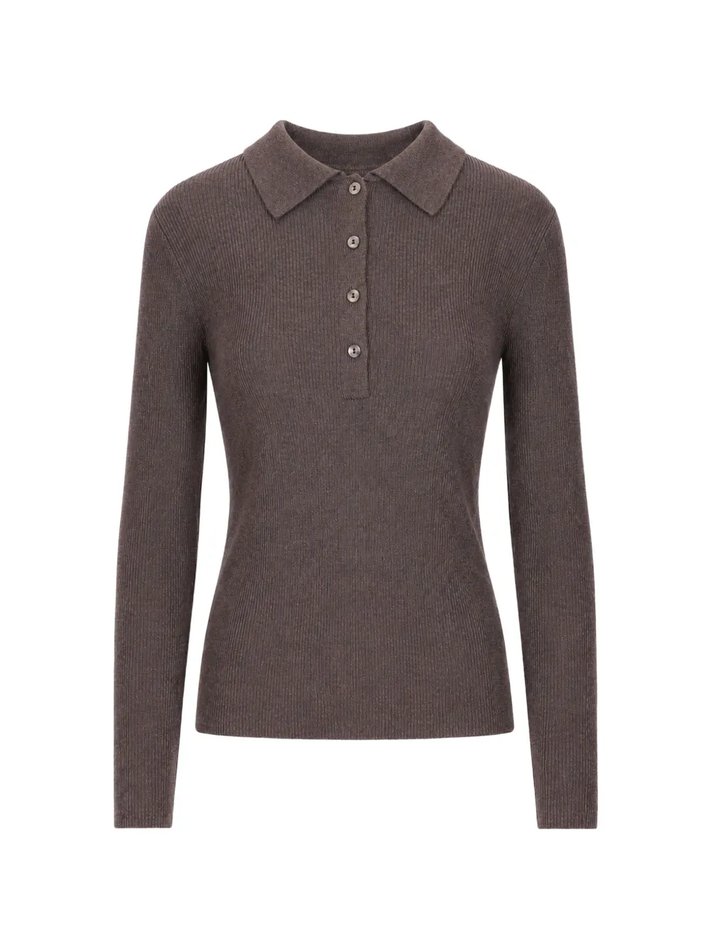 P.A.R.O.S.H. ribbed-knit polo top - Marrone