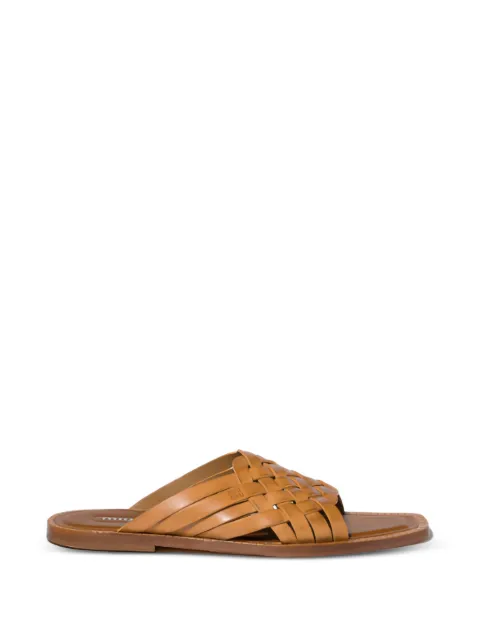 Miu Miu Pantoletten aus Leder