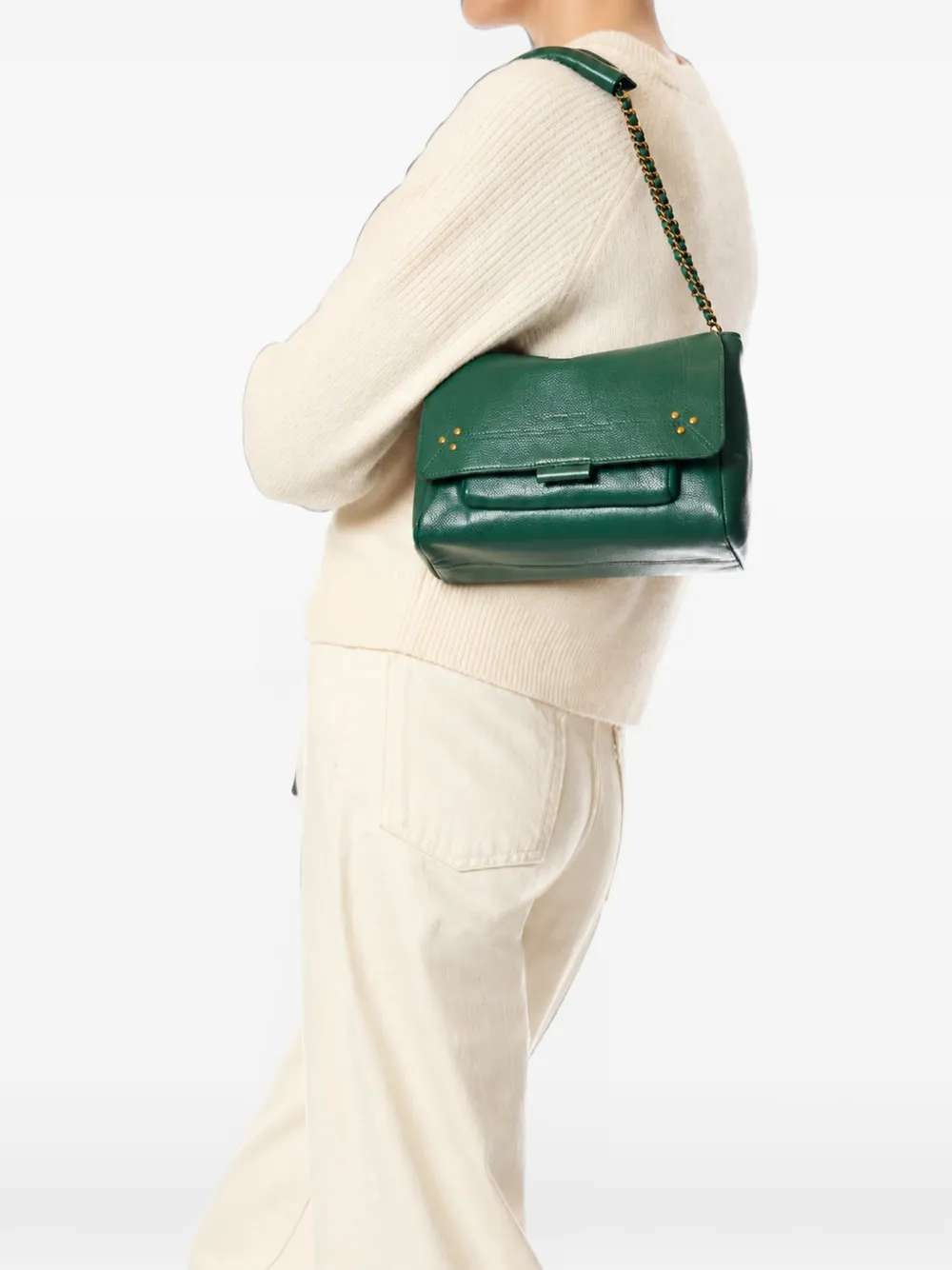 Jérôme Dreyfuss medium Lulu leather shoulder bag Groen
