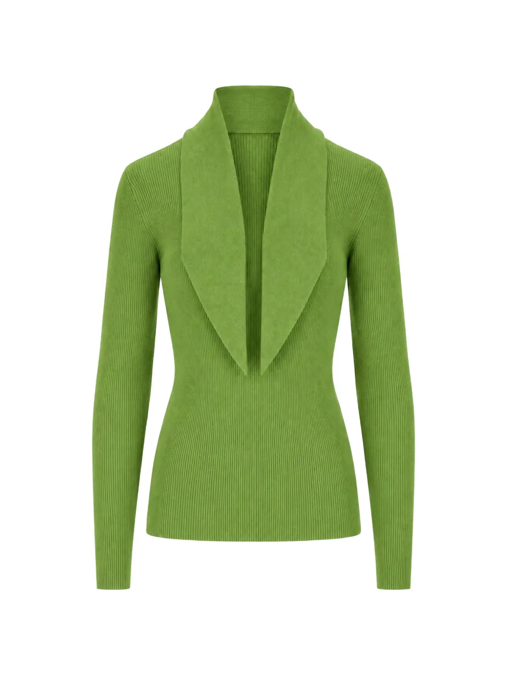 P.A.R.O.S.H. ribbed shawl-lapel sweater - Verde