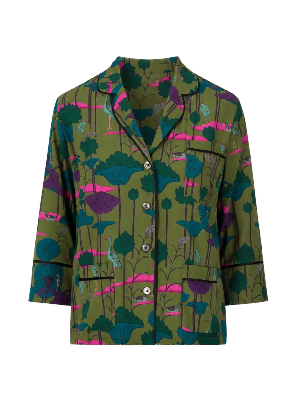Laura Urbinati chemise de pyjama à imprimé graphique - Vert