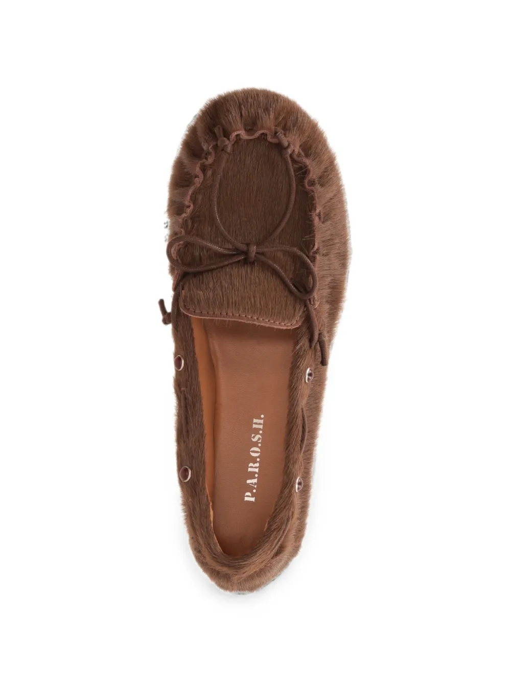 P.A.R.O.S.H. calf-hair bow-detail loafers Bruin