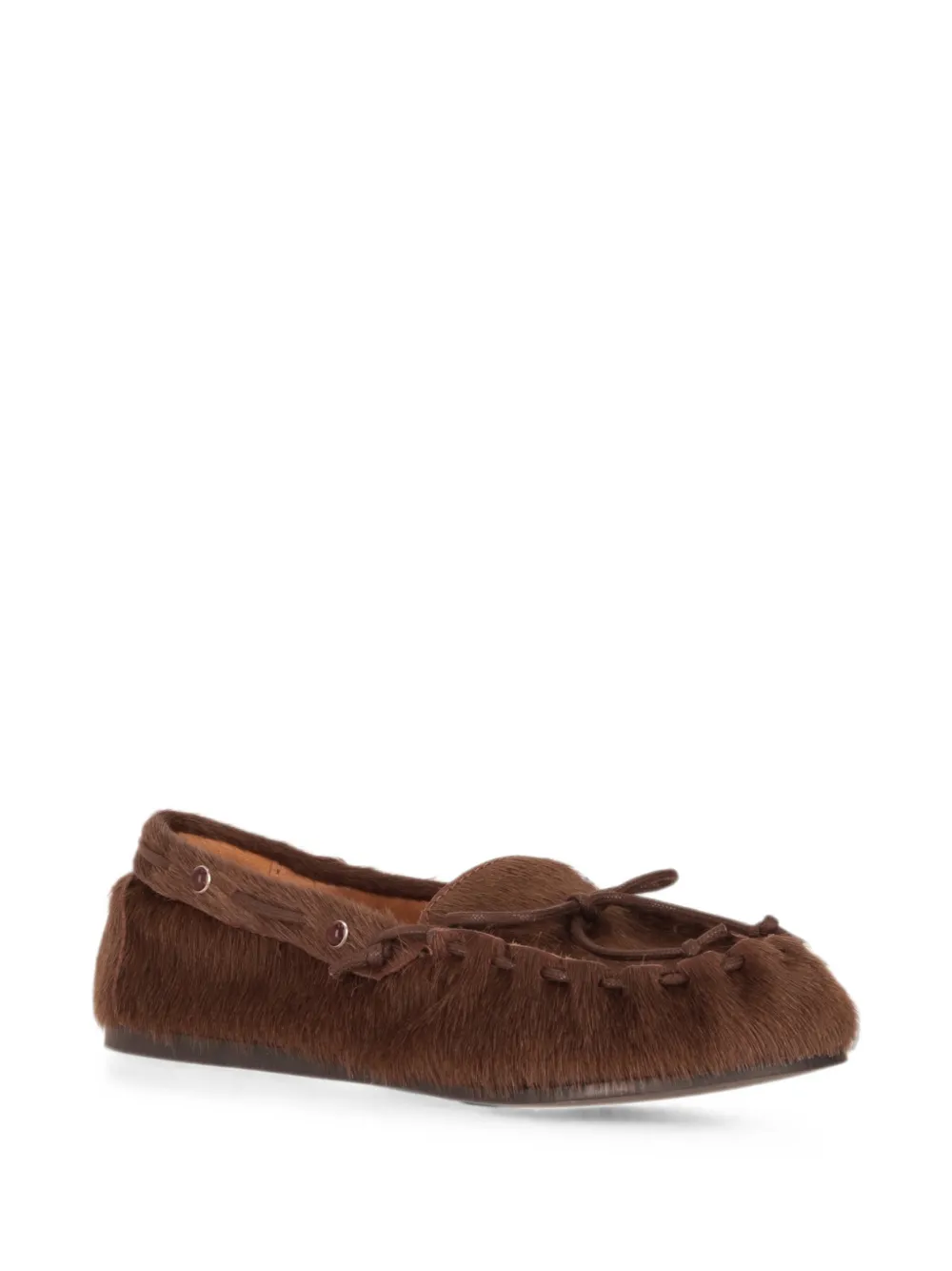 P.A.R.O.S.H. calf-hair bow-detail loafers Bruin