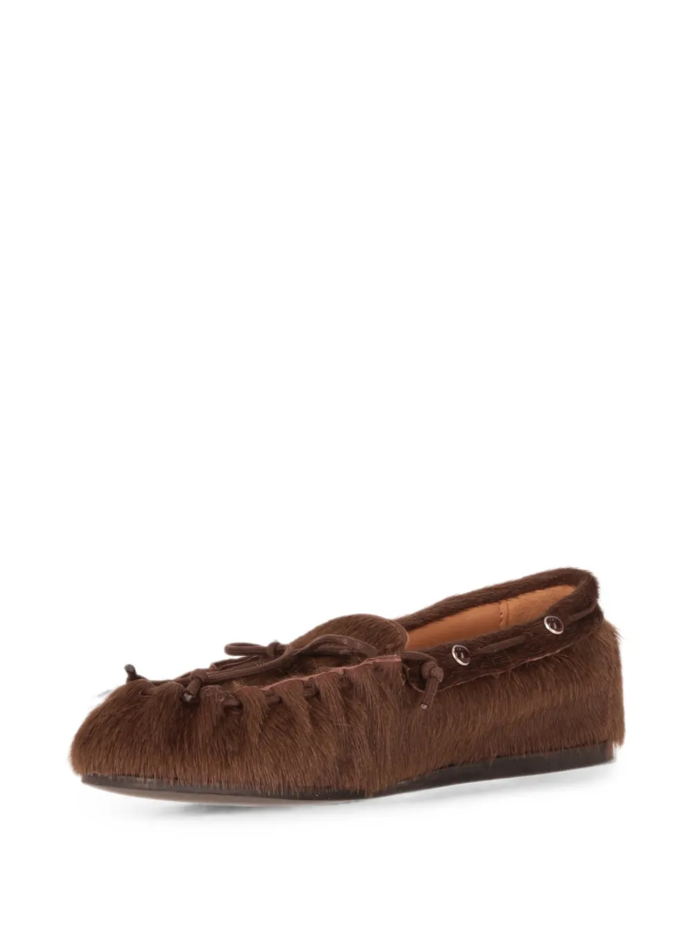 P.A.R.O.S.H. calf-hair bow-detail loafers Bruin