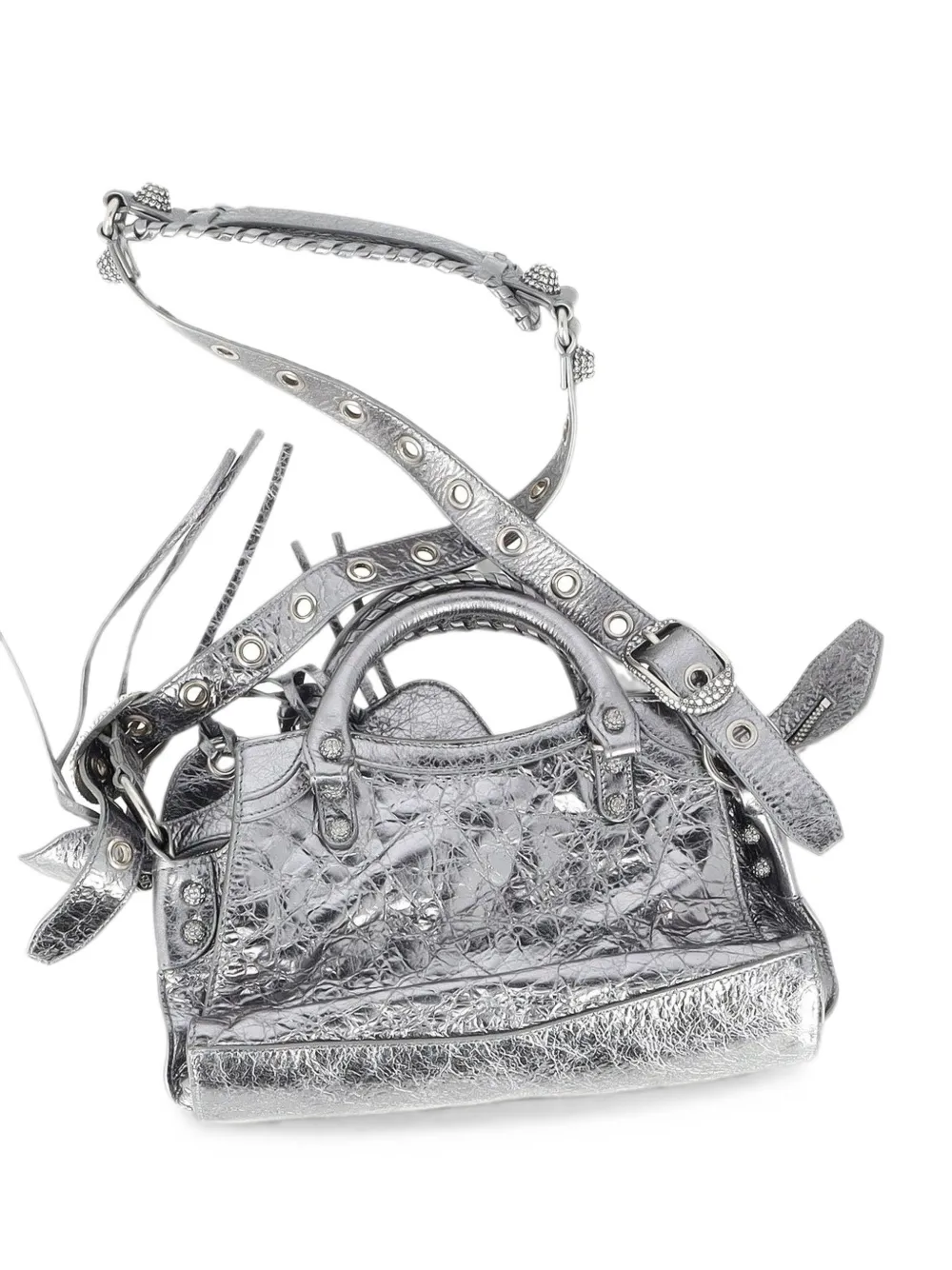 Balenciaga Pre-Owned Neo Cagole XS leather handbag - Silber