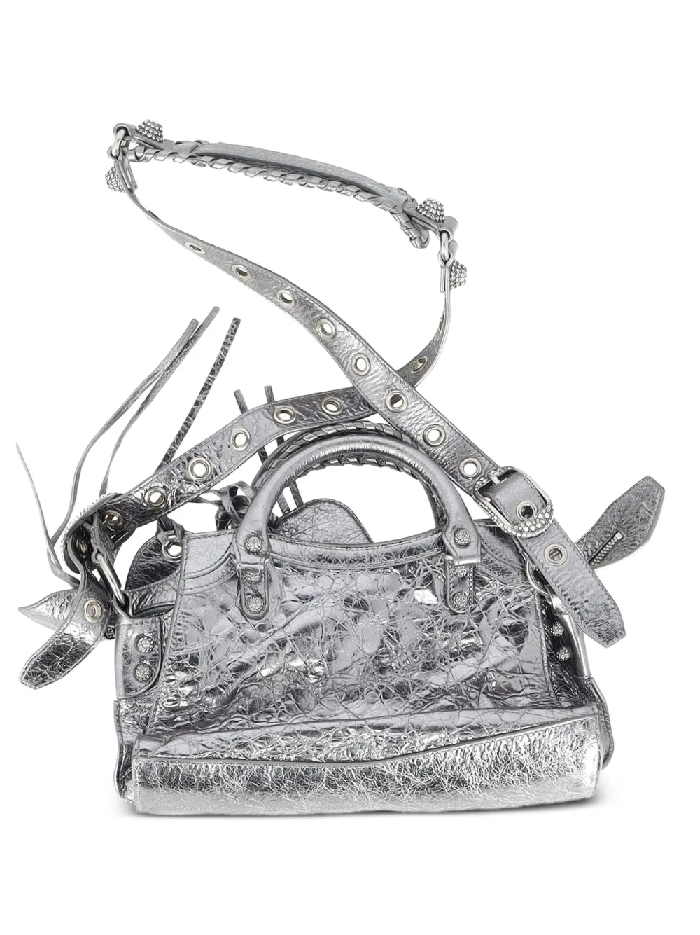Balenciaga Pre-Owned Neo Cagole XS leather handbag - Silber