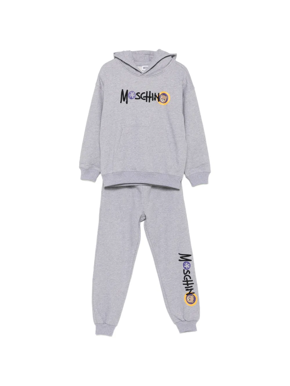 Moschino Kids logo-print tracksuit - Grigio