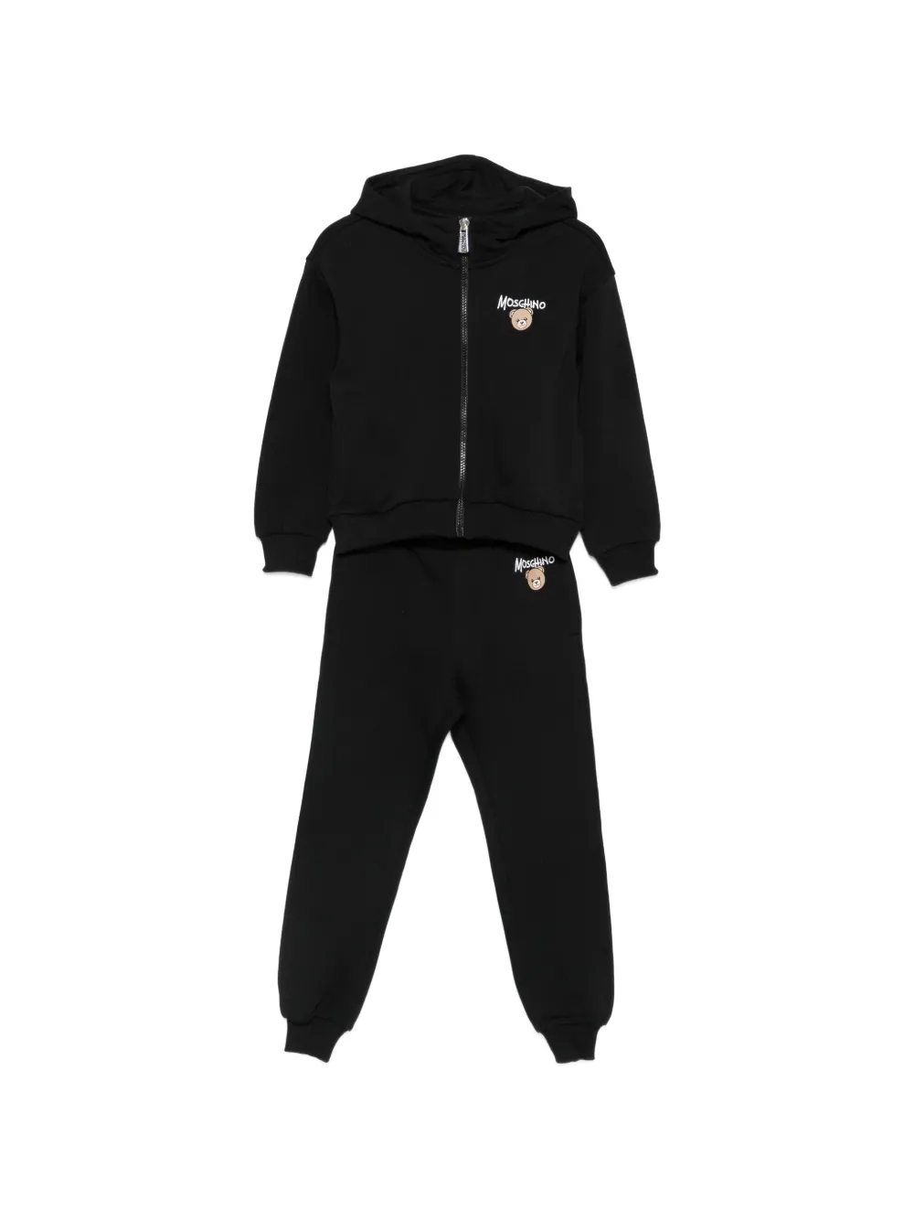 Moschino Kids logo-print Teddy Bear track suit - Nero
