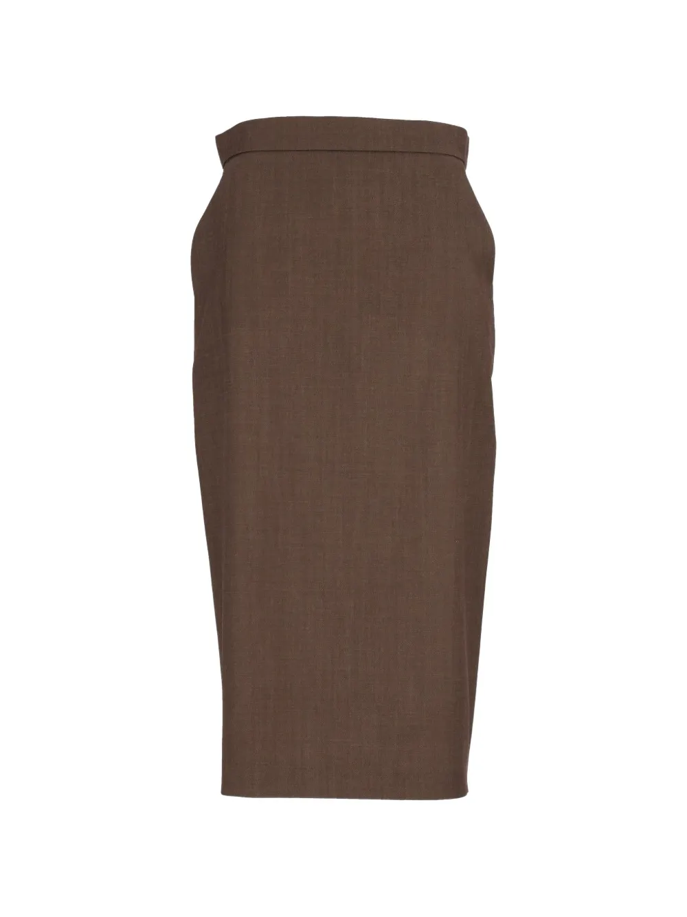 Max Mara wool gabardine pencil skirt - Braun