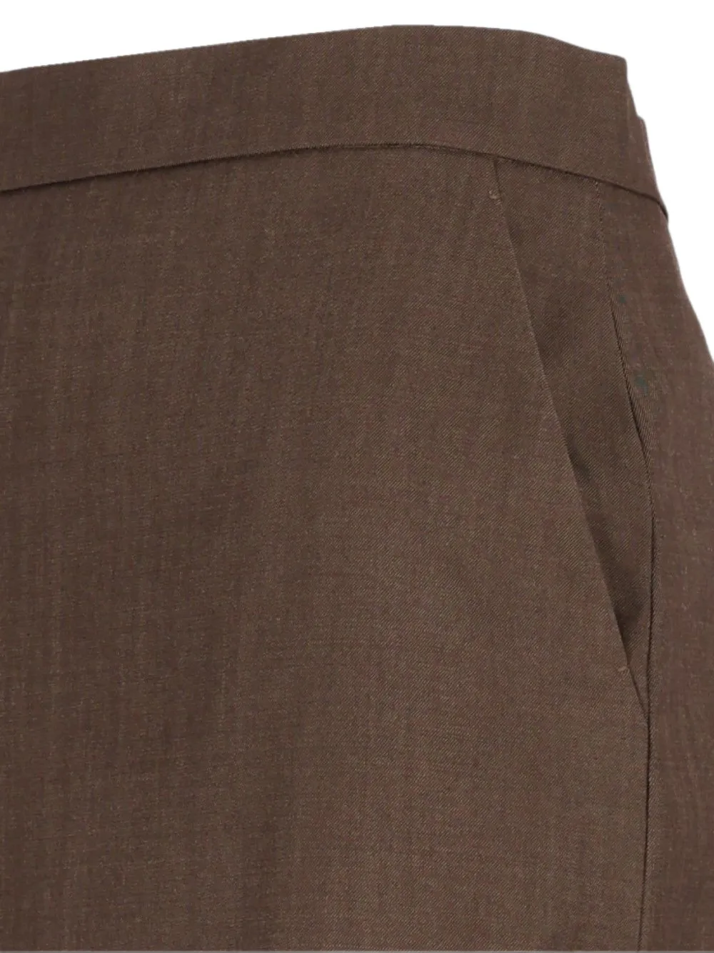Max Mara Wollen kokerrok Bruin