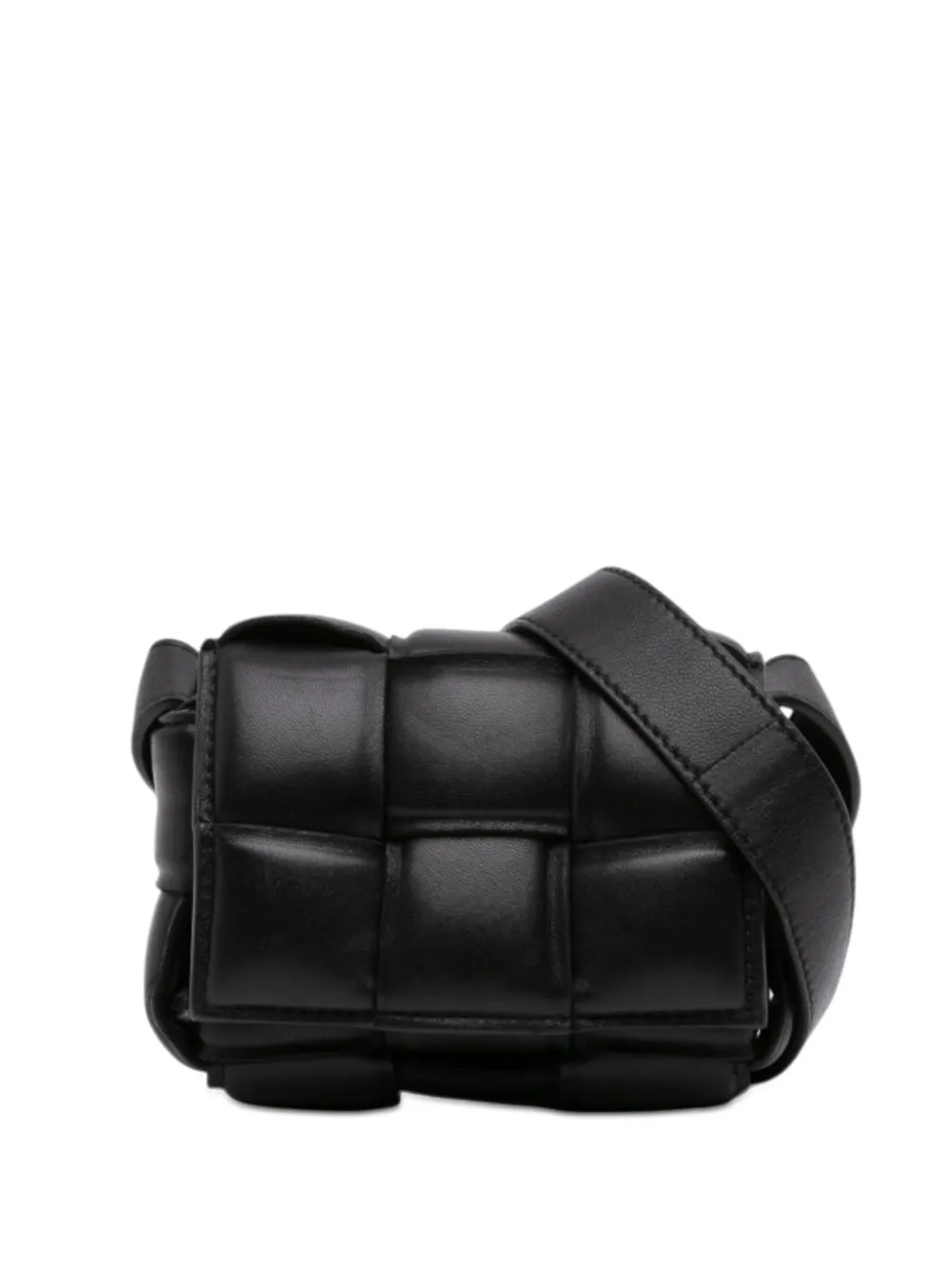 Bottega Veneta Pre-Owned 2012-2026 Candy Nappa Intrecciato Padded Cassette crossbody bag - Schwarz