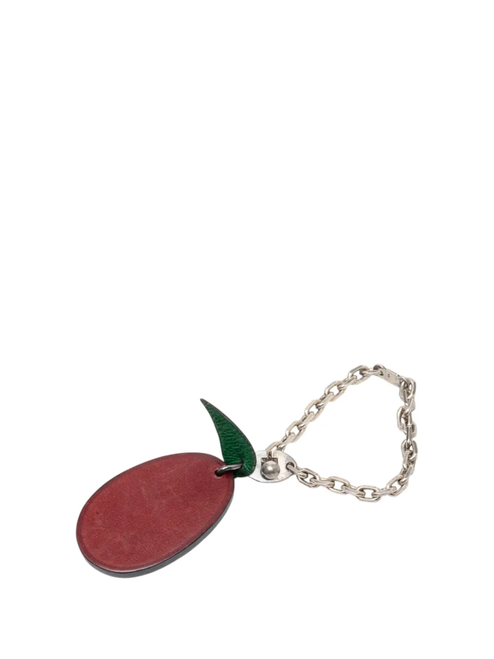Hermès Pre-Owned 2000-2026 Leather Plum Bag Charm key chain - Rot