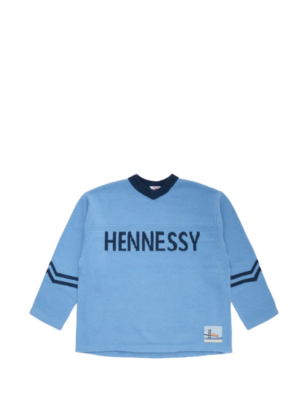 SON OF THE CHEESE Henny intarsia-knit sweater - Blau