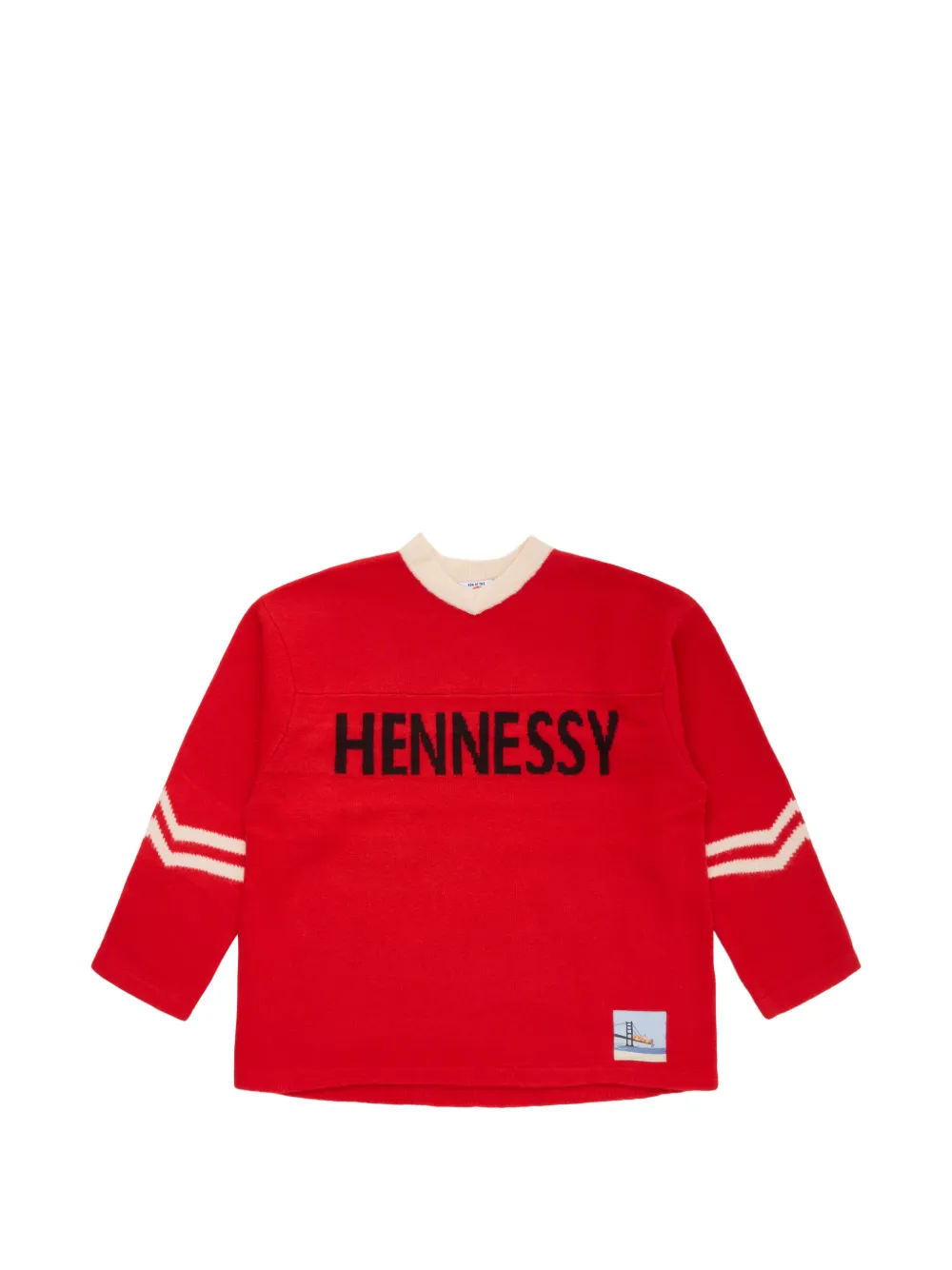 SON OF THE CHEESE Henny V-neck sweater - Rot
