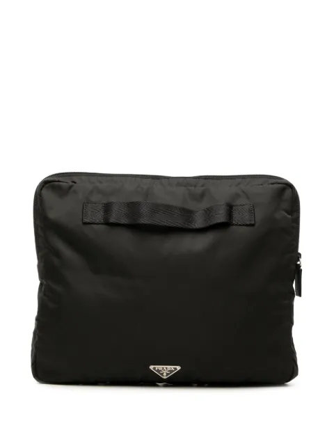 Prada Pre-Owned 2013-2026 Tessuto Laptop Case clutch bag