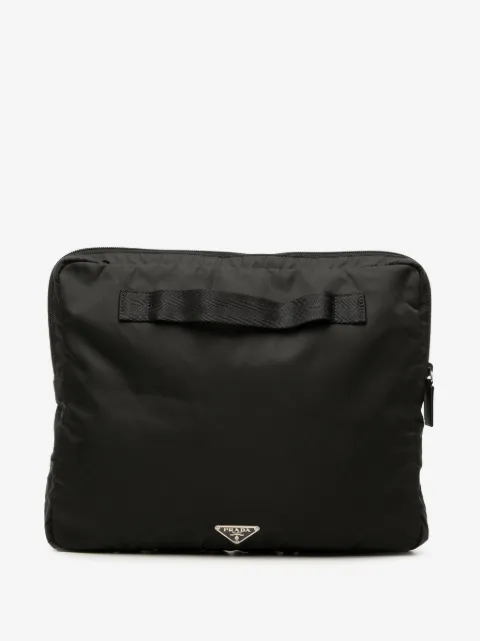 Prada Pre-Owned 2013-2026 Tessuto Laptop Case clutch bag