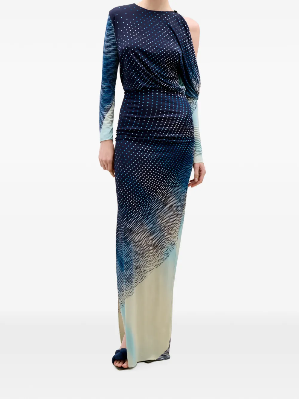 Silvia Tcherassi Zaid asymmetric dress - Blu