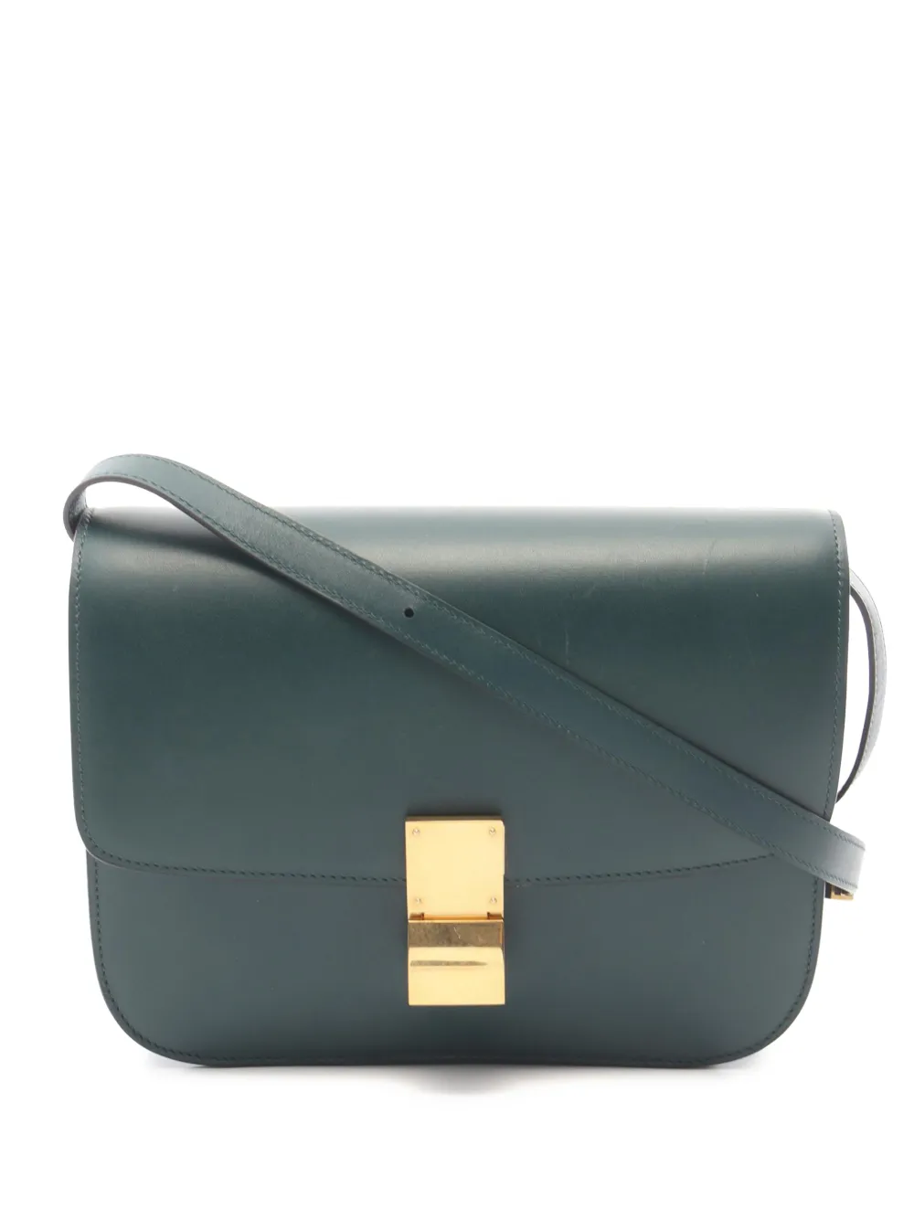 Celine Pre-Owned 2010-2011 Medium Calfskin Classic Box crossbody bag - Green