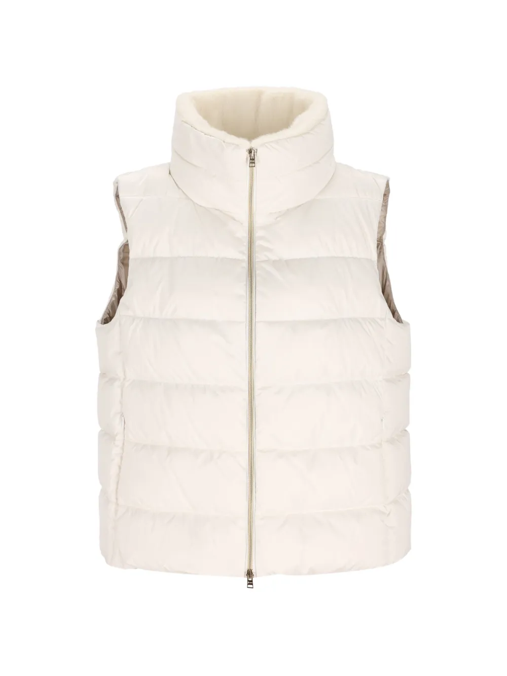 Herno padded faux-fur gilet - Nude