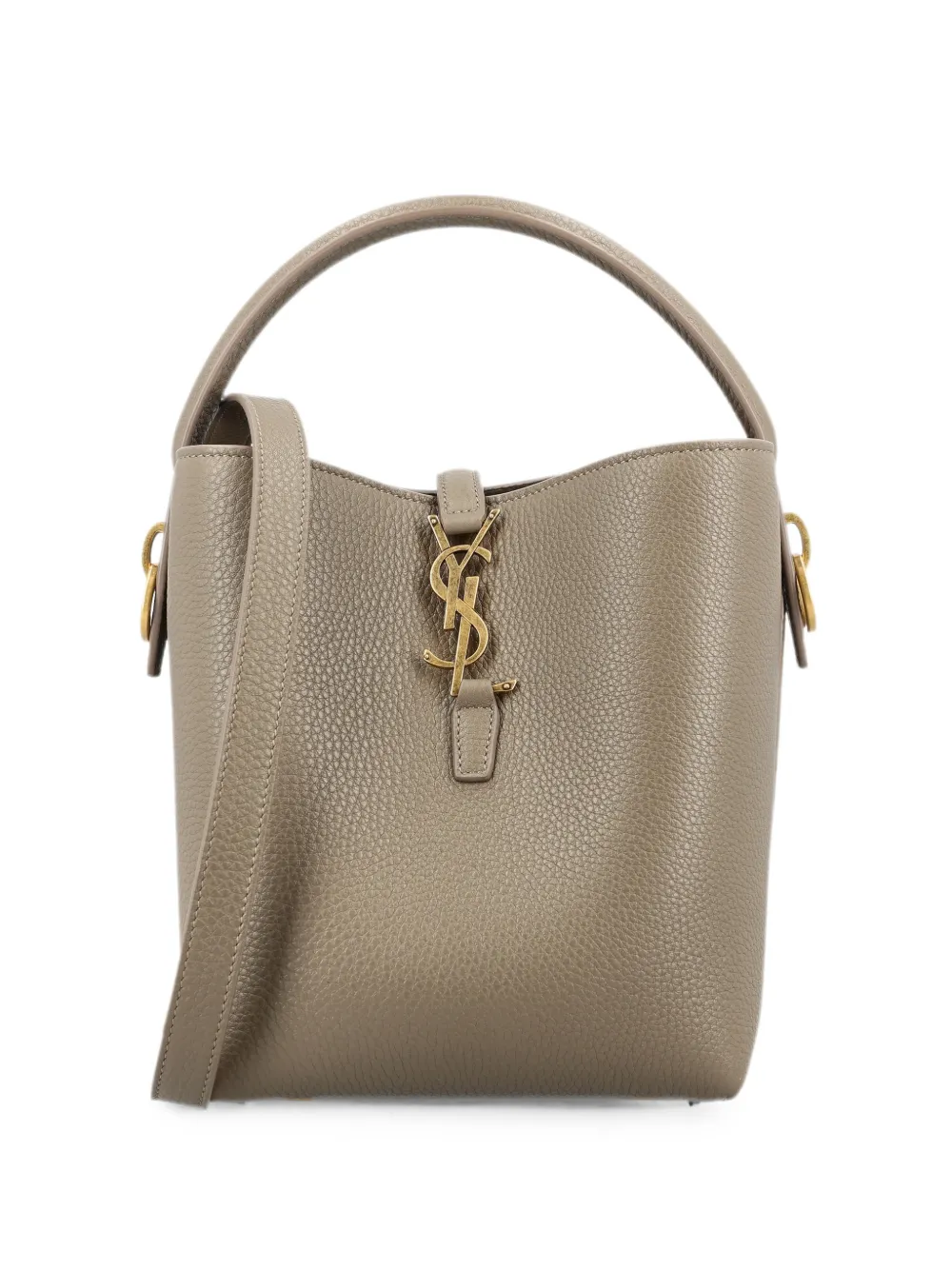 Saint Laurent Le 37 leather bucket bag - Grau